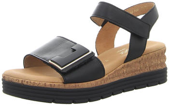 Gabor Keilsandalette 57 schwarz uni gold