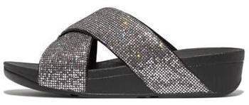 FitWear Lulu Glitterball Cross Slides Sandale silber