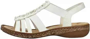 Rieker Corrales Damenschuhe Sandalette wei&szlig;