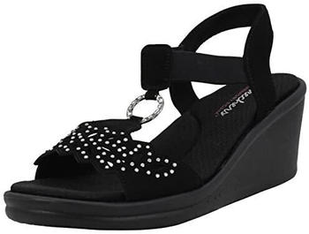 Skechers Rumblers-Queen B Keilsandale schwarz