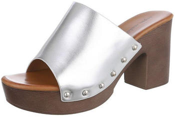 Ital Design Mules Freizeit Plateausandaletten 86706730 Silber