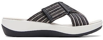 Clarks Arla Wave Schiebe-Sandalen schwarz kombi