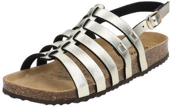 Geox Sandalen Lederimitat Schaftsandalette hellgold
