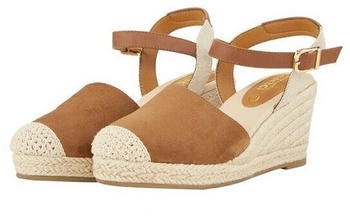 Tom Tailor Denim Keilsandalette Kunstleder dark sand