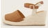 Tom Tailor Denim Keilsandalette Kunstleder dark sand