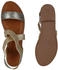 VAN HILL Übergrößen Riemchensandalen Sandalen Prints 841277 gold