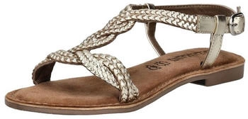 Lazamani Leder riemchensandalette gold