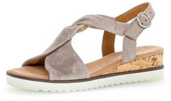 Gabor GENUA Keilsandalette Sommerschuh Metallic-Effekt