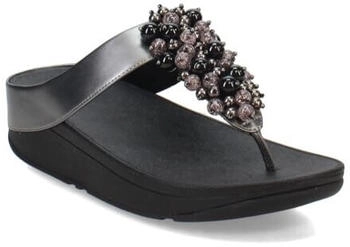 FitWear Fino Bauble-Bead Toe-Post Sandale zinnschwarz