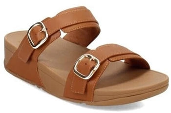FitWear Lulu Verstellbare Ledergleiter Schiebe-Sandalen hellbraun