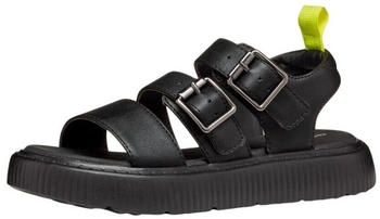 Geox Lederimitat Riemchensandale schwarz