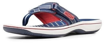 Clarks Breeze Sea Flipflop marineblau rot Synthetik