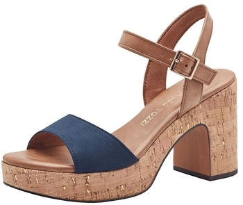 Marco Tozzi Plateau Sandale blau