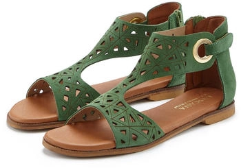 Lascana Sandale Sandalette aus Leder grün