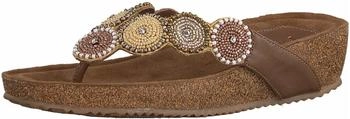 Lazamani Zehensteg Leder Zehentrenner beige