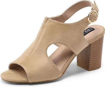 Dream Pairs Klassische Pumps Sandalen Sandaletten khaki schwarz Größe