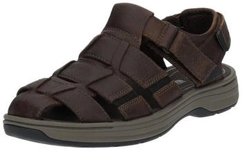 Clarks Leder Riemchensandalette dunkelbraun