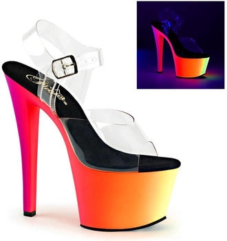 Pleaser RAINBOW-308UV Sandale transparent