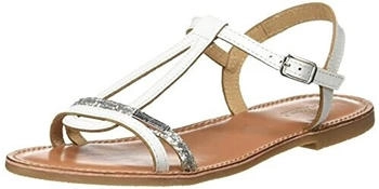 Les Tropéziennes Bada Slingback Sandalen weiß silber