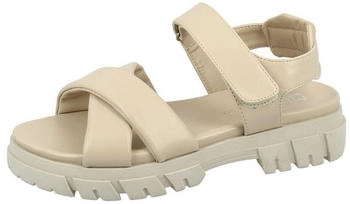 Tom Tailor Lederimitat Riemchensandalette cream