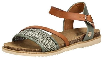 MUSTANG Sandalen Lederimitat Textil grün