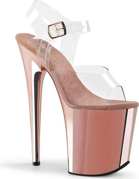 Pleaser Pleaser High-Heels Sandaletten transparent rosegold FLAMINGO-808