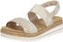 Remonte Dorndorf Keilsandalette Sommerschuh Sandale Keilabsatz Flechtbandage im Metalliclook goldfarben-beige