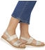 Remonte Dorndorf Keilsandalette Sommerschuh Sandale Keilabsatz Flechtbandage im Metalliclook goldfarben-beige