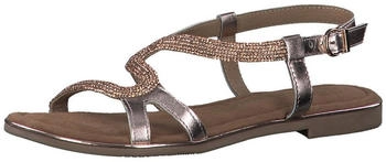 Marco Tozzi Sandalen Absatz Glitzer Leder mehrfarbig rose comb