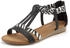 Lascana Sandale Sommerschuh Verzierung und kleinem Keilabsatz vegan schwarz zebra
