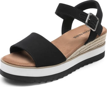 Dream Pairs Espadrilles Sandalen Plateau schwarz DWUMPS2504