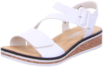 Rieker V3660 Klassische Sandalen weiss