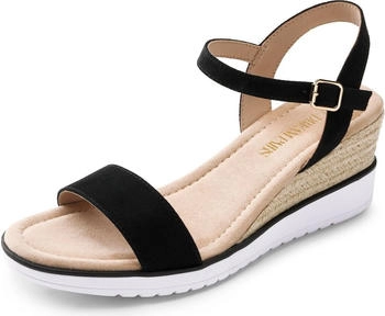 Dream Pairs Keilsandalen Klassische Pumps Sandale schwarz
