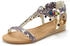 Lascana Sandale Sommerschuh Schmuckkettchen und Schmucksteinen beige creme