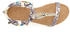 Lascana Sandale Sommerschuh Schmuckkettchen und Schmucksteinen beige creme