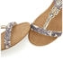 Lascana Sandale Sommerschuh Schmuckkettchen und Schmucksteinen beige creme