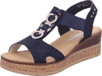 Rieker Keilsandaletten 63798 blau schwarz Rieker Keilsandaletten 63798 blau schwarz