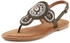 Lascana Zehentrenner Sandale Pantolette glitzer-optik olivgrün