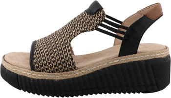 Tom Tailor Sandalen Keilabsatz black nature