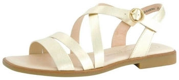 Paul Green Leder Riemchensandalette platin