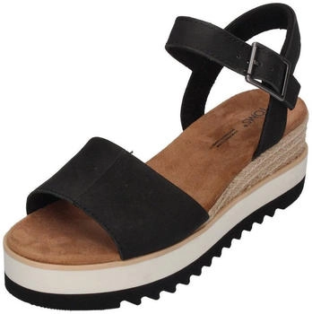 TOMS Shoes Diana Keilsandale schwarzes Leder (10019743)
