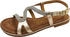 Marco Tozzi Sandale Leder Strassbesatz metallic 2-28143-42