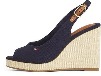 Tommy Hilfiger Wedge Sandalen Flag High Slingback blau space blue
