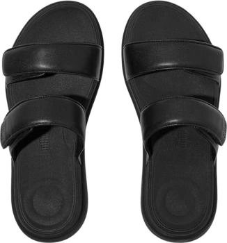 FitWear F-Mode Go Adjustable Flatform Two-bar Slides Schiebe-Sandalen schwarz