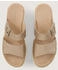 Tom Tailor Sandalen im Metallic-Look gold