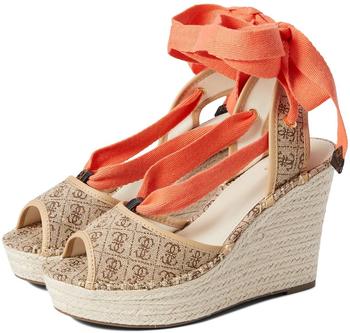 Guess Halona Keilsandale beige hellbraun