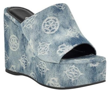 Guess Yenise Keilsandalen denim blau 420