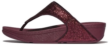 FitWear Lulu Crinkled-Shimmer Toe-Post metallic plumberry