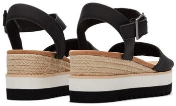 TOMS Shoes Wedge Sandal schwarzes leder