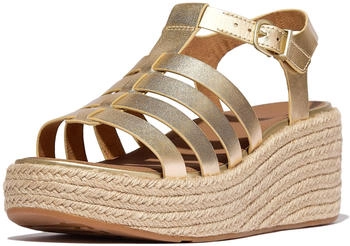 FitWear Espadrille Flatform Sandals metallic